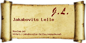 Jakabovits Lelle névjegykártya